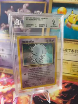 Pokemon Karte Card Wobbuffet Woingenau Neo Discovery Holo Beckett BGS 9 - Image 1