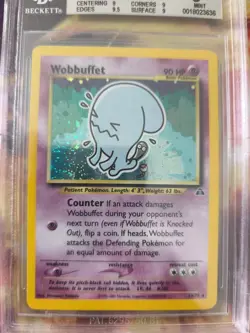 Pokemon Karte Card Wobbuffet Woingenau Neo Discovery Holo Beckett BGS 9 - Image 3