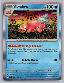 Slowbro 043/198 Rare Scarlet & Violet Pokemon Holo Near Mint - Image 1