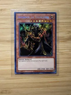 YuGiOh Invader of Darkness IOC-EN111 Unlimited English Secret Rare Holo NM ✨ - Image 1