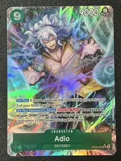 • Adio • OP09-023 SR Alt Art Parallel Emperors in the New World One Piece TCG NM - Image 1