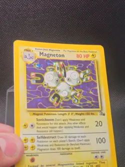 Magneton Pokemon TCG Unlimited Holo Rare Card 11/62 Fossil Set - Image 5