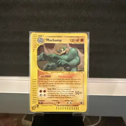 Pokemon TCG Machamp Holo Rare Card 16/165 Expedition Base Set - Image 1