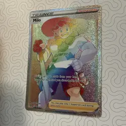 Pokemon Card SWSH Rebel Clash Milo # 201/192 Rainbow Rare Trainer - Image 1