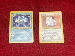 TWO 2000 Pokemon Base 2 Holographic Unlimited Cards Including Poliwrath - Image 1
