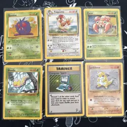 Pokemon Base Set 2 Cards Lot of 6 - HP or Better - Image 1