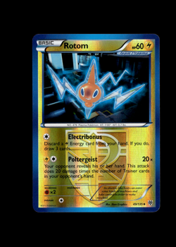 Pokemon 2012 Light Play Rotom 49/135 Plasma Storm REVERSE Card - Image 1