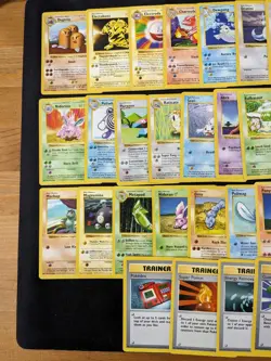 Lot of 54 Shadowless Base Set Cards NO DUPLICATES w/Rares Uncommon & Commons! - Image 2