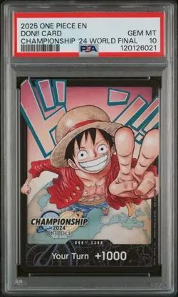 PSA 10 Don Card Luffy Championship 2024 World Final Prize ONE PIECE English - Image 1