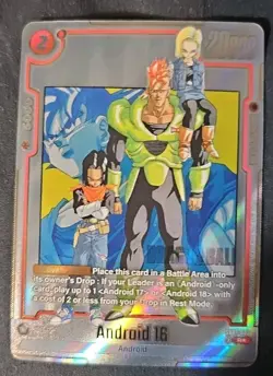 Android 16 SB01-002 Gold Alternate Art Dragon Ball Manga Booster Card Fusion - Image 5