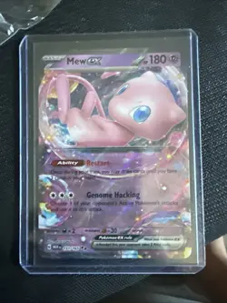 Mew EX Holo Rare Pokemon Card 180 HP Genome Hacking Ability - Image 1