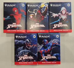 MTG Spider-Man Magic the Gathering Welcome Deck Set of 5 FIVE Spiderman - Image 1
