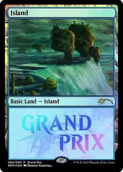 MTG Island - Foil 2018 Grand Prix Promo - Unique & Misc Promos - Near Mint, - Image 1