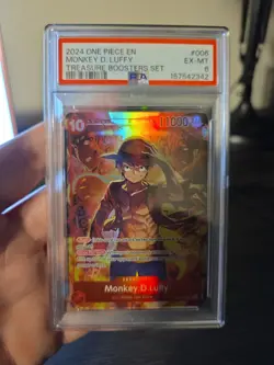 2024 ONE PIECE PROMOS TREASURE BOOSTERS SET #006 MONKEY D. LUFFY PSA 6 - Image 1