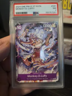2024 One Piece ST18 EN Monkey D. Luffy #041 PSA 7 NM - Image 1