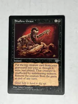 1996 Magic the Gathering Mirage Expansion Shallow Grave NM - Image 1