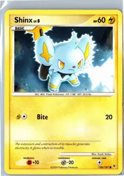 Pokemon Card - Shinx Supreme Victors 126/147 2009 Common Heavily Played - Image 1