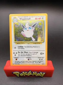 Wigglytuff 16/64 Pokemon TCG Jungle Holo Foil Rare Card No Symbol Error LP - Image 1