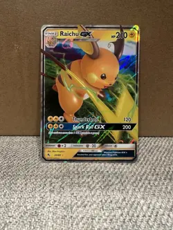 Raichu GX - 20/68 - Pokemon Hidden Fates Sun & Moon Ultra Rare Card NM - Image 2