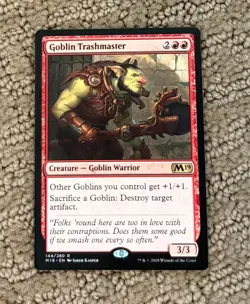 Goblin Trashmaster Core Set 2019 Regular, NM Condition. - Image 1
