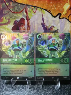 Disney Lorcana Wilds Unknown Buzz Lightyear Epic 211/204 Two Card Lot - Image 1