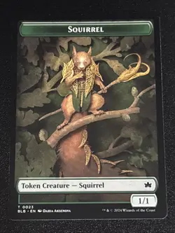 MTG Bloomburrow Squirrel/Food Double-Sided Token 0023/0027 - Image 1