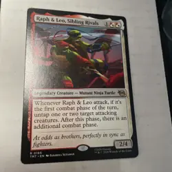 Magic: The Gathering Raph & Leo Creature Rare TMNT Red White 0166 2/4 - Image 1