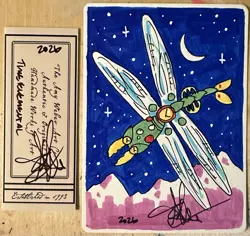MTG ARTIST PROOF Japanese Time Elemental AP Sketch Amy WEBER Magic - Image 1