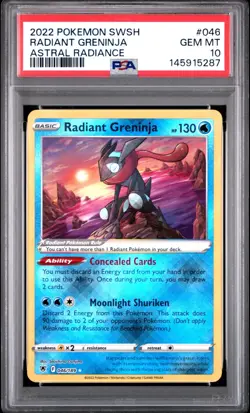 PSA 10 GEM MINT Radiant Greninja 046 POKEMON Astral Radiance **FUTURE CHAOS** - Image 1