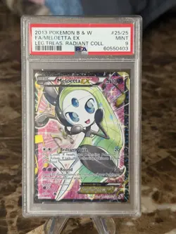 Meloetta EX RC25/RC25 Legendary Treasures Radiant Collec. Holo Pokemon PSA 9 - Image 1