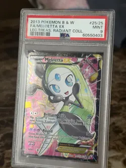 Meloetta EX RC25/RC25 Legendary Treasures Radiant Collec. Holo Pokemon PSA 9 - Image 4