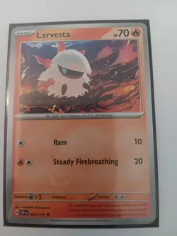 Larvesta 024/191 Common Surging Sparks Pokemon Near Mint - Image 1