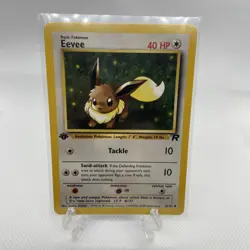 Pokemon Eevee 55/82 Team Rocket 1st Edition Common Regular TCG LP - Image 1
