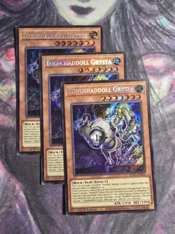 YUGIOH x3 BLGG-EN021 TOHUSHADDOLL GRYSTA - SECRET RARE 1st EDITION - Image 1