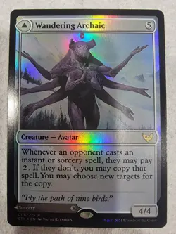Magic the Gathering: Wandering Archaic Strixhaven: School of Mages Foil - Image 1