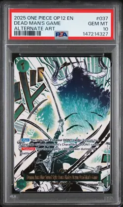 2025 One Piece Legacy Of The Master Dead Man's Game Alternate Art PSA 10 #037 - Image 1