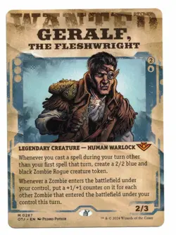 Magic the Gathering MTG: Geralf, the Fleshwright Showcase #287 OTJ Mythic! NM - Image 1