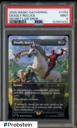 2025 Magic The Gathering Secret Lair Drop #1754 Deadly Rollick PSA 9 MINT - Image 1
