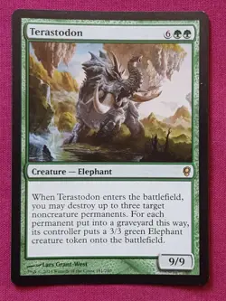 Magic The Gathering CONSPIRACY TERASTODON green card MTG - Image 1