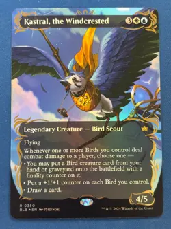KASTRAL, THE WINDCRESTED * Borderless Raised Foil * MTG Bloomburrow - Image 1