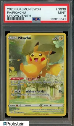 2023 Pokemon SWSH Crown Zenith #GG30 Pikachu Fa PSA 9 MINT - Image 1