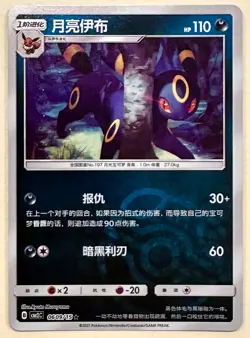 Umbreon 0609/15 Master Ball Holo Simplified Chinese Gem Pack 2 Pokemon TCG NM - Image 1