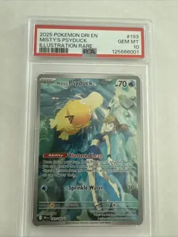 Pokemon 2025 SV Destined Rivals Dri en Misty's Psyduck #193/182 PSA 10 - Image 1