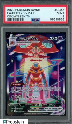 2023 Pokemon SWSH Crown Zenith #GG45 Deoxys Vmax FA PSA 9 MINT - Image 1