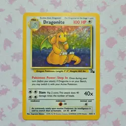 Pokemon TCG Dragonite Fossil Holo Rare 4/62 1999 100HP Wizards of the Coast - Image 1