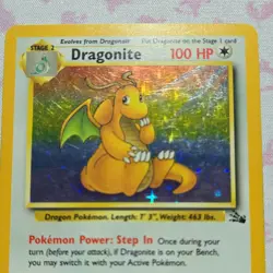 Pokemon TCG Dragonite Fossil Holo Rare 4/62 1999 100HP Wizards of the Coast - Image 3