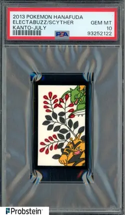 20131 Pokemon Hanafuda Kanto July Electabuzz Scyther PSA 10 GEM MINT - Image 1