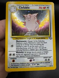 (LP) Clefable Jungle Holo Rare 1/64 70 HP English 1999 - Image 2