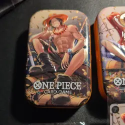 One Piece EMPTY Tin Set Vol 2 with Luffy P075 Sabo P073 Ace P074 Promos English - Image 2