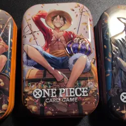 One Piece EMPTY Tin Set Vol 2 with Luffy P075 Sabo P073 Ace P074 Promos English - Image 4